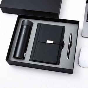 Luxury Executive Desk Set for Distinguished Professionals Including Crystal Pen Leather Planner Brass Paperweight Loose-<b>leaf</b> - Product Image 5