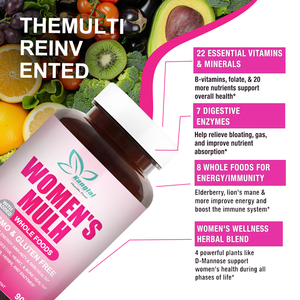 Nhãn hiệu riêng Womens mulh viên nang hỗ trợ năng lượng miễn dịch da tiêu hóa trái tim xương sức khỏe dinh dưỡng bổ sung - Product Image 3