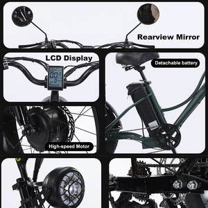 Tricycle électrique à 3 roues pas cher de 24 pouces 600W 750W avec siège passager arrière et double amortisseur Triciclo Electrico De Litio - Product Image 4