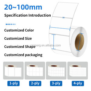 Rouleau d'étiquettes thermiques de haute qualité, imperméable, auto-adhésif, papier d'étiquettes 100x150mm, papier d'imprimante d'étiquettes thermiques 4x6, 6x4 - Product Image 2