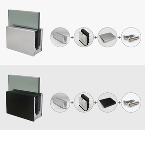 Lamel fence balcone esterno vetro senza cornice balaustra ringhiera morsetto alluminio forma a u canale sistema profie - Product Image 4
