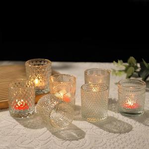 Vente en gros <span class=keywords><strong>de</strong></span> bougeoirs en verre personnalisés OEM style diamant, en <span class=keywords><strong>cristal</strong></span> tricolore, décoration d'intérieur pour la Saint-Valentin - Product Image 5