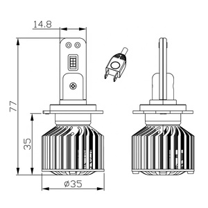 Nouvelles ampoules de phare LED Mini H7 Globalpowerleds 12000LM pour voiture universelle, compatibles H11/H4/9006/9005, garantie de <span class=keywords><strong>2</strong></span> ans - Product Image 6
