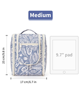 Trousse de Toilette Suspendue Bleue pour Femme et Homme, Sac de Maquillage, Organisateur de Salle de Bain et de Douche