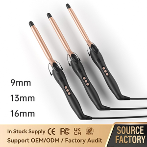 Fer <span class=keywords><strong>à</strong></span> boucler <span class=keywords><strong>en</strong></span> céramique tourmaline Cedcer 9/13/16 mm, chauffe rapide <span class=keywords><strong>en</strong></span> 30 secondes, température réglable, anti-brûlure - Product Image 1