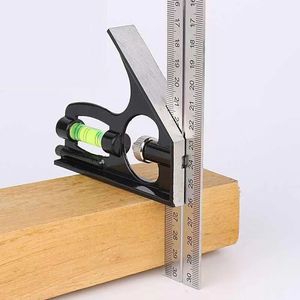 Règle multifonctionnelle de niveau et d'angle en acier inoxydable, outil de mesure pour le travail du bois à 90 degrés - Product Image 1