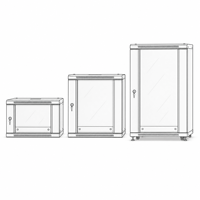Armoire réseau personnalisable en acier laminé à froid avec porte vitrée, 6U 9U 12U 32U 42U 47U, pour centre de données Internet et rack de serveur, vente en gros