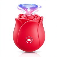 Vibrateur Clitoridien et Point G à 10 Modes de Succion, Jouet Sexuel pour Adultes, Vibrateur Rose Lumineux pour Femmes