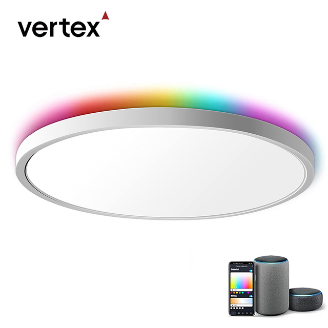 Modern Nordic LED Ceiling Light for Home Flush Mount in Living Room and Bedroom Plastic Base IP44 Rating