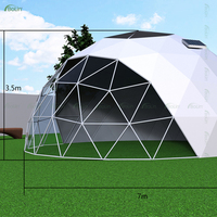 Tente de luxe sur mesure 7M, structure géodésique en acier, type igloo, pour camping