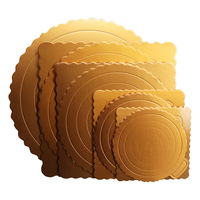 Vente en gros de planche à gâteau carrée ronde de 4/6/8/10/12 pouces planche à tambour pour gâteaux en feuille d'or 2mm tapis de base de cuisson en mousse résistant à la graisse pour desserts