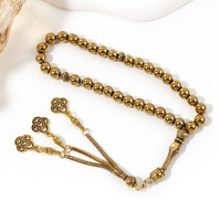 33 perles d'agate noire, Misbaha Tasbih, collier de prière musulman, chapelet islamique unisexe pour la prière quotidienne, cadeau