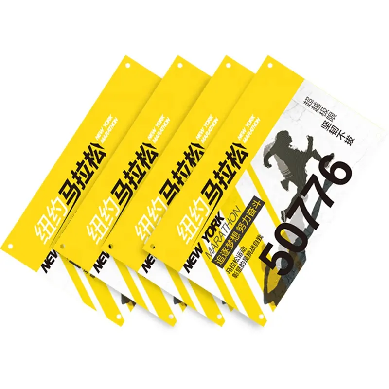 Cualquier color personalizado para el dorsal de carrera