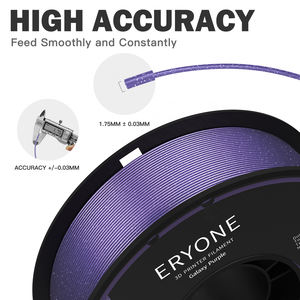 Filament 3D en <span class=keywords><strong>PLA</strong></span> 1.75mm, Filament scintillant/paillettes violet, erone pour imprimante et stylo 3D, 1KG, 1 bobine - Product Image 2