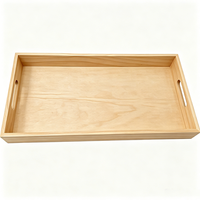 Premium Handgefertigtes Holz-Aufbewahrungstablett Serviertablett |   Natürliches Holz Servierbrett für Tee, Kaffee, Snacks und Frühstück Küchen-Tischware