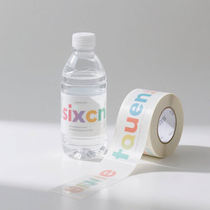 Custom Holographic Spring Water Bottle <strong>Tags</strong> for PET Plastic Beverages Energy and Carbonated <strong>Drinks</strong> - Product Image 1