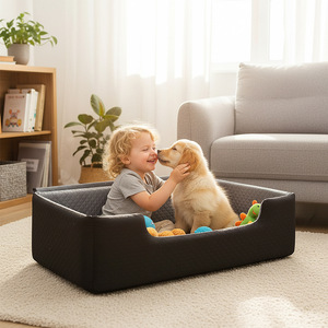 Car Dog Kennel Rear Seat Cover Rectangle Durable Pet Foam Bed for Medium Large Dogs Four Seasons Use - Product Image 2