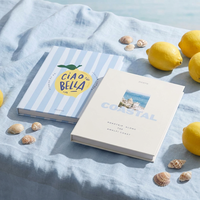 Ensemble de faux livres pliables en carton rigide rayé bleu, ornements creux pour l'affichage en boutique, à domicile ou à l'hôtel