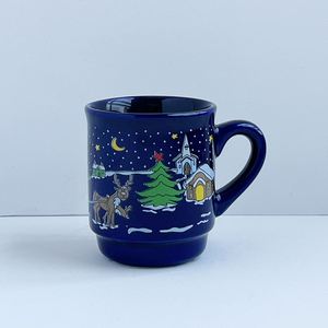 Taza <span class=keywords><strong>de</strong></span> cerámica verde oscuro brillante con nervaduras verticales, taza <span class=keywords><strong>de</strong></span> café <span class=keywords><strong>de</strong></span> gres con cuerpo recto acanalado, para comercio mayorista - Product Image 5