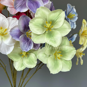 Fleurs artificielles en soie Jinxi, tulipes faites à la main, accessoires de décoration pour mariage et maison, photographie en extérieur - Product Image 3