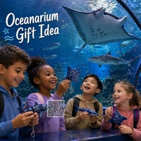 Porte-clés Requin baleine articulé et Raie manta imprimés en 3D, Souvenirs d'aquarium, Articles cadeaux sur le thème de la vie marine, Marchandises de boutique, Figurines de bureau Galaxie