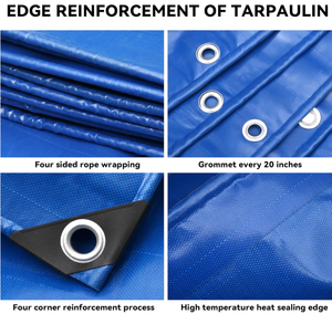 ผ้าใบใสแบบหนาพิเศษ กันน้ำ ขนาด 8x10 ฟุต พร้อมห่วงร้อยและขอบเสริมความแข็งแรง ทนทานต่อการฉีกขาด ทำจากไวนิลพลาสติกใส - Product Image 6