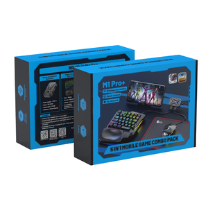 Gamwing M1 Pro + อะแดปเตอร์เมาส์คีย์บอร์ดเกมมือถือ LED อะแดปเตอร์เมาส์คีย์บอร์ดพร้อมท่าปืนกดสำหรับ pubg 5 in 1 - Product Image 1