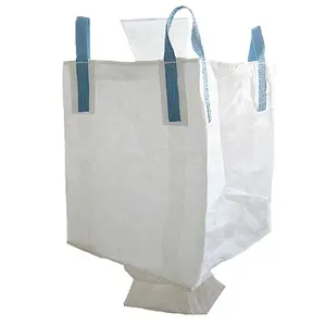 100% matière première grande capacité de charge pp tissé sac d'emballage de sécurité grand sac sac en vrac 1000kg 1500kg avec bec