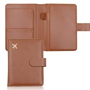 Cartera de Viaje Personalizada al por Mayor con Bloqueo RFID, Minimalista, de Cuero, para Tarjetas y Pasaportes, Funda de Cuero para Pasaporte - Product Image 2