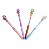 Bolígrafo O&Q Dreamy Unicorn con Logotipo de Animal, Personalizable, de Plástico ECO, 0.7mm, Azul/Negro, Diseño Lindo, Regalo para Niña, Bolígrafo Promocional