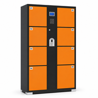 Casillero Inteligente de 8 Puertas con Cerradura Electrónica para Recogida de Paquetes, Código QR, PIN, Autoservicio, Recogida por Clic, para Supermercados y Tiendas Minoristas