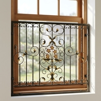 Grille de fenêtre horizontale en acier inoxydable antivol, design à persiennes, la plus vendue