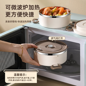 Multi Layer <b>Insulated</b> Stainless Steel <b>Lunch</b> <b>Box</b> With Lid Microwave Safe For Office Workers And Students - Product Image 1