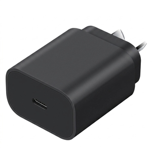<span class=keywords><strong>Cargador</strong></span> Rápido USB-C Tipo C de <span class=keywords><strong>20</strong></span> Vatios, Color Negro, Certificado SAA, Original, para Pared Australiana, para <span class=keywords><strong>Apple</strong></span> iPhone - Product Image 1