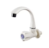 Robinet de lavabo de salle de bain FYASSI classique en plastique, à montage sur plan, monotrou, monocommande, avec débit contrôlé