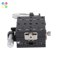Eje XY de 60x60mm, etapa de posicionamiento lineal de alta precisión con cabezales de micrómetro para instrumentos de prueba, escenario Manual, C & K