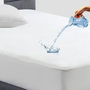 新款防水脱脂棉毛圈表面床垫保护器贴合床单床罩各种尺寸