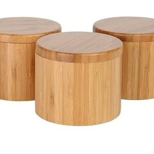 Wooden <b>Spice</b> <b>Jar</b> Set Cylindrical With Lid For Kitchen Storage 364 - Product Image 4