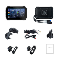 Navegador GPS para Motocicleta, Impermeable, Pantalla IPS de 5 Pulgadas 854*480, con DVR, TPMS, CarPlay Inalámbrico, Unidad de Tablero Inteligente
