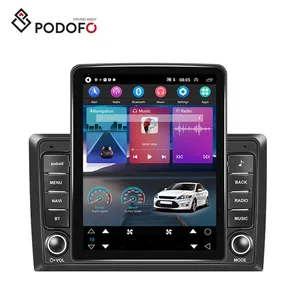 Pofodo 2 DIN autoradio 9.5 ''แอนดรอยด์13วิทยุสเตอริโอแนวตั้งหน้าจอสำหรับ Tesla Style CarPlay Android Auto GPS WiFi BT Rds FM