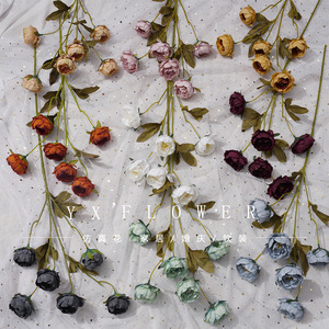 Yixuan <b>Artificial</b> <b>Peony</b> Flowers 6 Heads Silk Wedding Home Decor Props - Product Image 1
