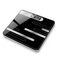 Balança de banheiro digital, balança de vidro temperado para medição de peso e gordura corporal com tela lcd