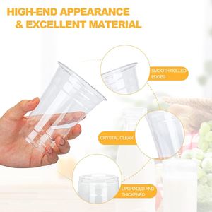 Gobelets de 7 oz, gobelets en plastique transparent PP pour les fêtes avec une résistance à la chaleur plus élevée, adaptés aux boissons chaudes, aux sodas, aux jus - Product Image 2