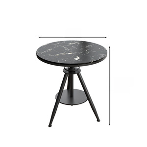 Net đỏ sang trọng ban công bàn ăn đá tấm gia đình nhỏ hộ gia đình Trọng lượng nhẹ nâng đá cẩm thạch hàng đầu Ghế Bàn Ngoài Trời - Product Image 3