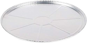 Barquettes jetables en aluminium de 16 pouces, plateaux ronds plats en aluminium pour pizzas, assiettes jetables en aluminium pour légumes, fruits - Product Image 4