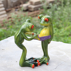 Ếch nhựa thủ công đồ trang trí phù hợp như máy tính để bàn trang trí phòng khách cửa sổ hiển thị và quà tặng sinh nhật vui - Product Image 2