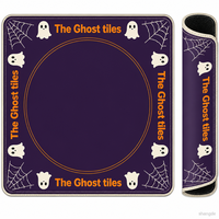 Protector de Mesa Enrollable Impermeable de Neopreno con Diseño de Noche de Todos los Santos para Entretenimiento Familiar en Interiores/Exteriores, Mahjong de Halloween