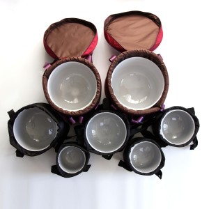 6"-12" <strong>Chakras</strong> <strong>Set</strong> 7pcs Frosted <strong>Crystal</strong> Singing Bowls C D E F G a B C Note 440HZ 432HZ with Free Suede Mallet and O-ring - Product Image 6