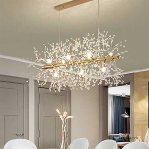 Lustre de salon en cristal de luxe léger Dandelion, design moderne et tendance, idéal pour chambre, salle à manger, style artistique nordique - Product Image 3