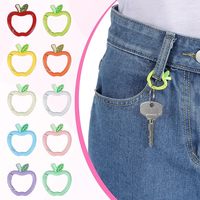 Porte-clés ressort en forme de pomme, mousqueton en forme de pomme, anneaux à ressort en forme de pomme, accessoires DIY, connecteur de bijoux, breloque pour sac à main